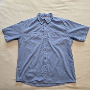Orvis men's short sleeve buttondown L blue